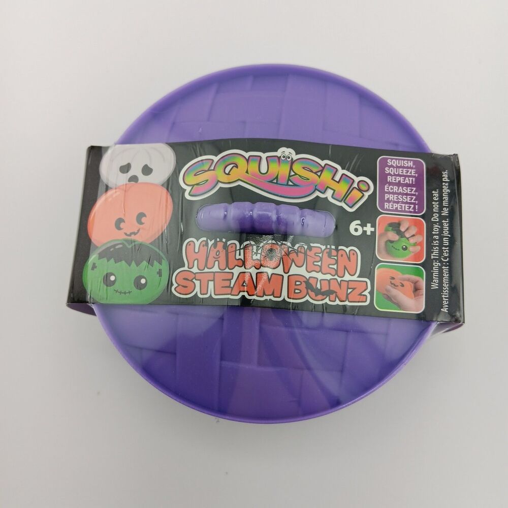 Spirit Halloween Squishi Steam Bunz Stress Relief Dumpling - New Purple Mystery